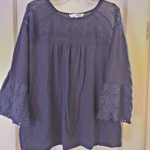1X Sonoma boho bell sleeve top
